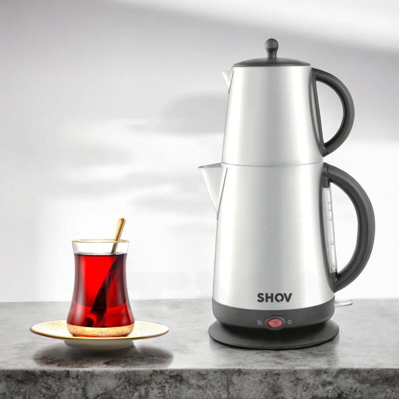 SHOV Elektrischer Edelstahl-Teekocher
